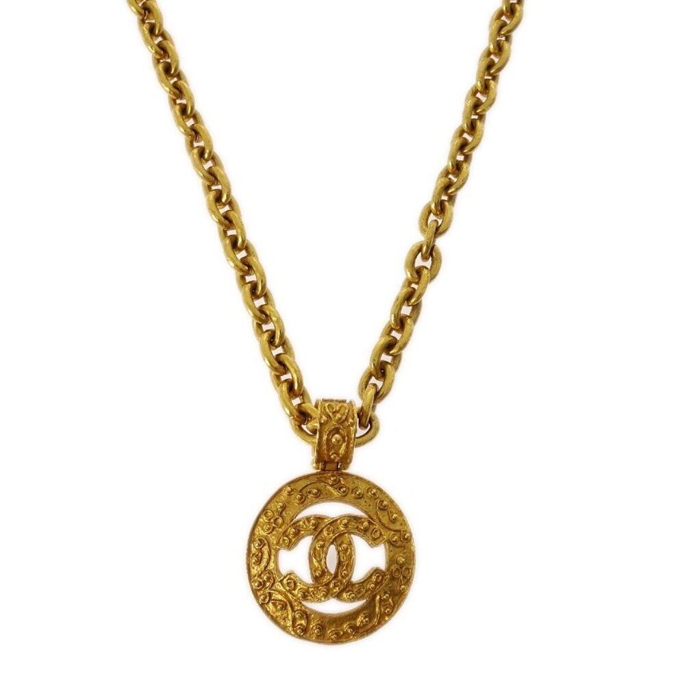 Chanel Medallion Gold Chain Pendant Necklace 94A 141323 - Picture 2 of 4
